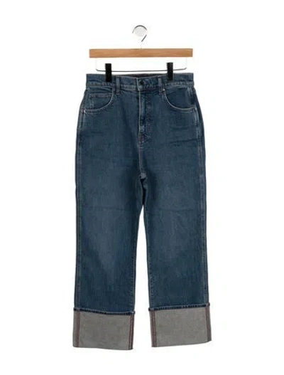Pre-owned Veronica Beard High-rise Wide Leg Jeans In Blue