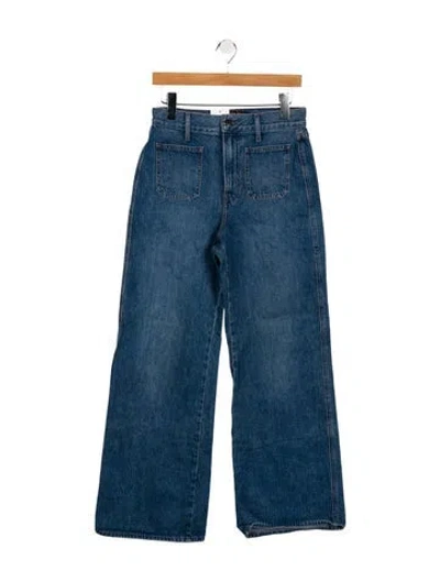 Pre-owned Veronica Beard High-rise Wide Leg Jeans In Blue