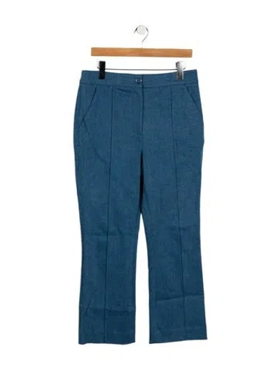 Pre-owned Veronica Beard High-rise Wide Leg Jeans In Blue