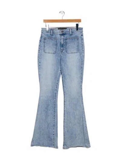 Pre-owned Veronica Beard High-rise Wide Leg Jeans In Blue