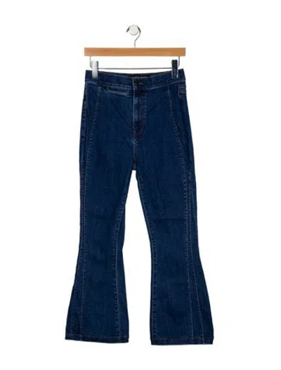 Pre-owned Veronica Beard High-rise Wide Leg Jeans In Blue