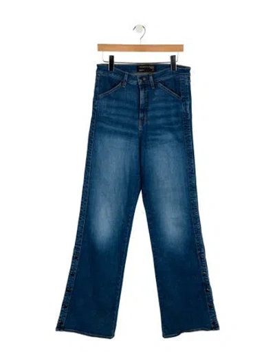Pre-owned Veronica Beard High-rise Wide Leg Jeans In Blue