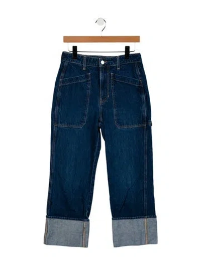 Pre-owned Veronica Beard High-rise Wide Leg Jeans In Blue