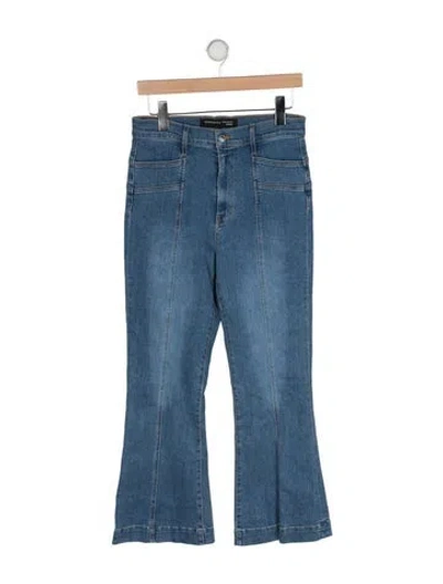 Pre-owned Veronica Beard High-rise Wide Leg Jeans In Blue