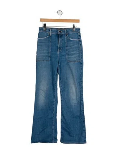 Pre-owned Veronica Beard High-rise Wide Leg Jeans In Blue