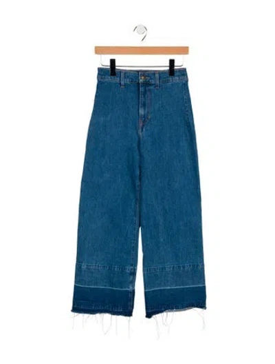 Pre-owned Veronica Beard High-rise Wide Leg Jeans In Blue