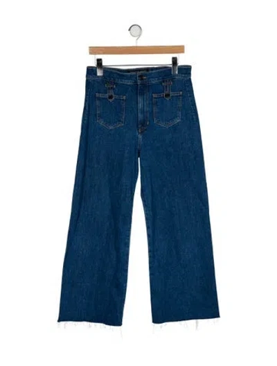 Pre-owned Veronica Beard High-rise Wide Leg Jeans In Blue