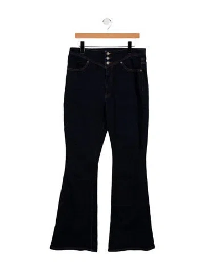 Pre-owned Veronica Beard High-rise Wide Leg Jeans In Blue