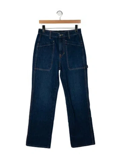 Pre-owned Veronica Beard High-rise Wide Leg Jeans In Blue