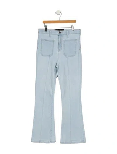 Pre-owned Veronica Beard High-rise Wide Leg Jeans In Blue