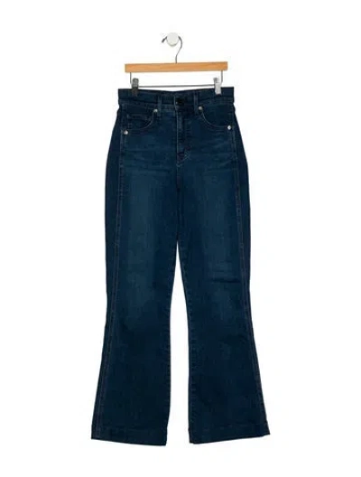 Pre-owned Veronica Beard High-rise Wide Leg Jeans In Blue
