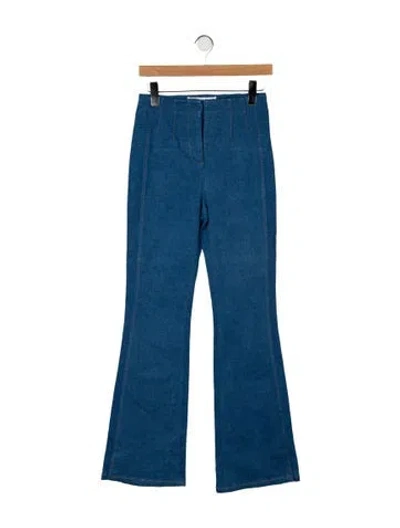 Pre-owned Veronica Beard High-rise Wide Leg Jeans In Blue