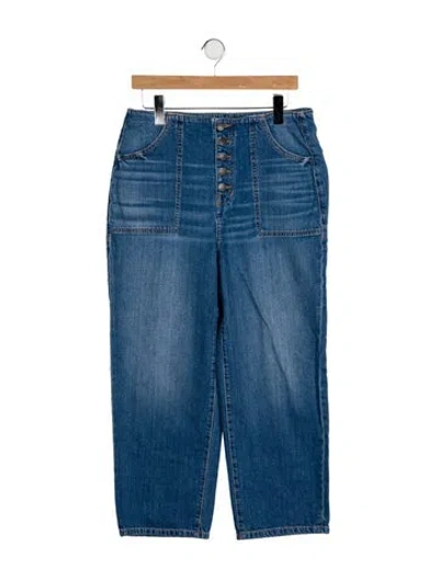 Pre-owned Veronica Beard High-rise Wide Leg Jeans In Blue