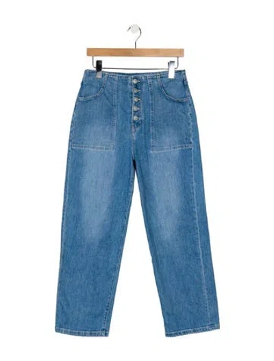 Pre-owned Veronica Beard High-rise Wide Leg Jeans In Blue