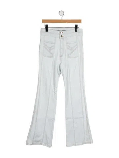 Pre-owned Veronica Beard High-rise Wide Leg Jeans In Blue