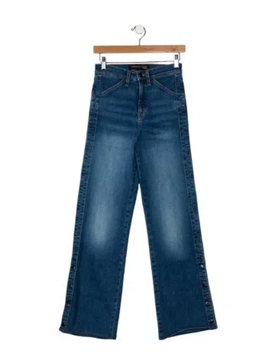 Pre-owned Veronica Beard High-rise Wide Leg Jeans In Blue