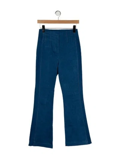 Pre-owned Veronica Beard High-rise Wide Leg Jeans In Blue