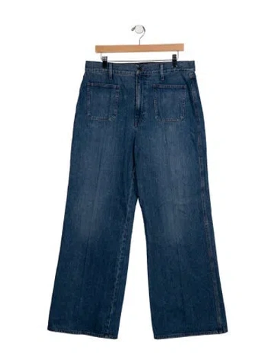 Pre-owned Veronica Beard High-rise Wide Leg Jeans In Blue