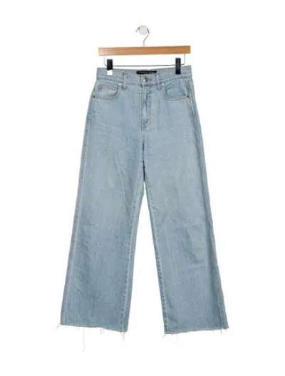 Pre-owned Veronica Beard High-rise Wide Leg Jeans In Blue