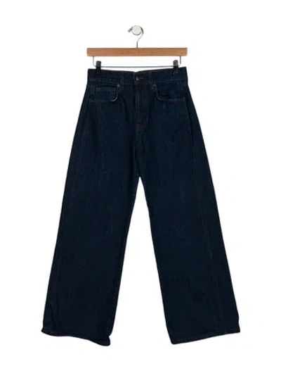 Pre-owned Veronica Beard High-rise Wide Leg Jeans In Blue