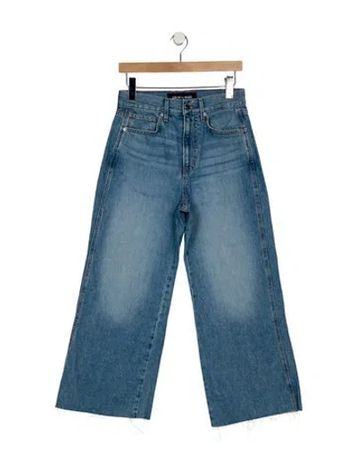 Pre-owned Veronica Beard High-rise Wide Leg Jeans In Blue