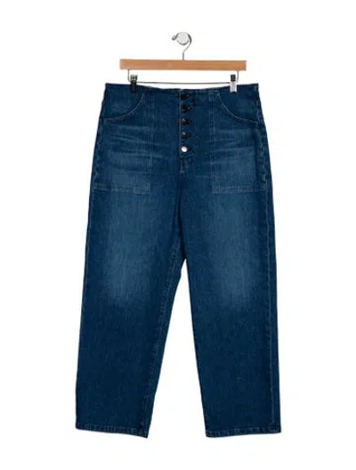 Pre-owned Veronica Beard High-rise Wide Leg Jeans In Blue