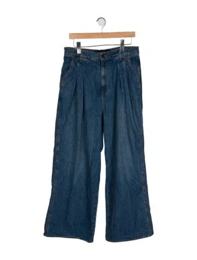 Pre-owned Veronica Beard High-rise Wide Leg Jeans In Blue