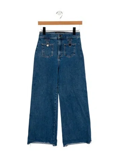 Pre-owned Veronica Beard High-rise Wide Leg Jeans In Blue