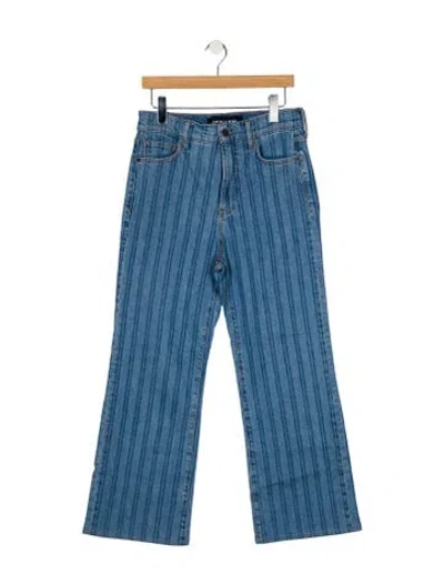 Pre-owned Veronica Beard High-rise Wide Leg Jeans In Blue