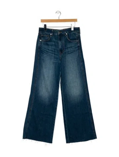 Pre-owned Veronica Beard High-rise Wide Leg Jeans In Blue