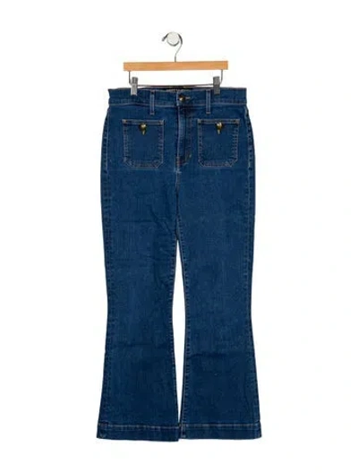 Pre-owned Veronica Beard High-rise Wide Leg Jeans In Blue