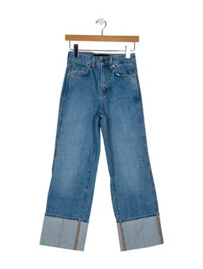 Pre-owned Veronica Beard High-rise Wide Leg Jeans In Blue