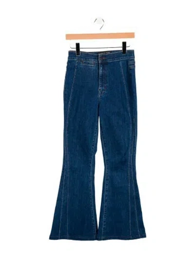 Pre-owned Veronica Beard High-rise Wide Leg Jeans In Blue
