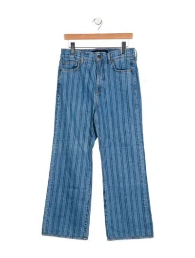 Pre-owned Veronica Beard High-rise Wide Leg Jeans In Blue