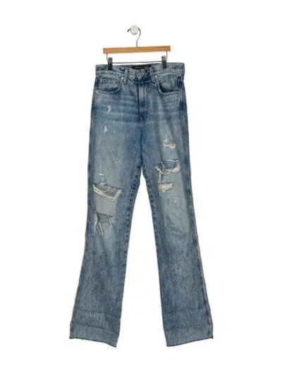 Pre-owned Veronica Beard High-rise Wide Leg Jeans In Blue