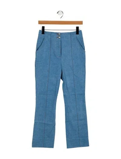 Pre-owned Veronica Beard High-rise Wide Leg Jeans In Blue