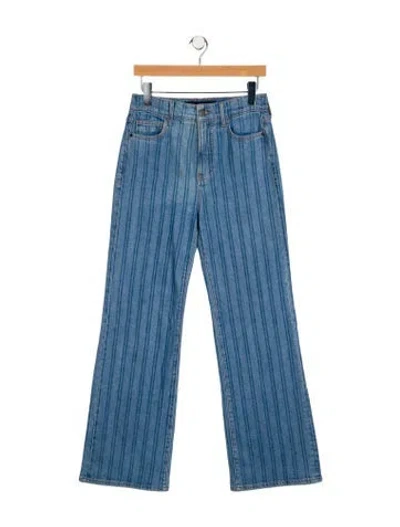 Pre-owned Veronica Beard High-rise Wide Leg Jeans In Blue