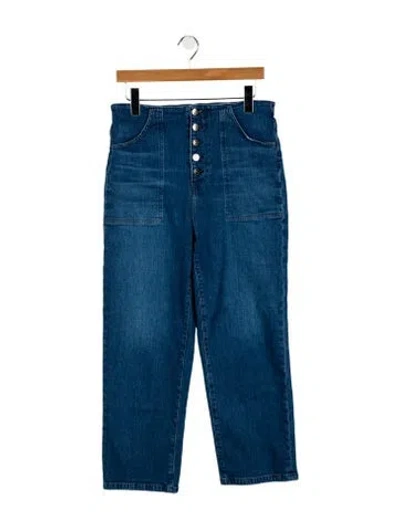 Pre-owned Veronica Beard High-rise Wide Leg Jeans In Blue