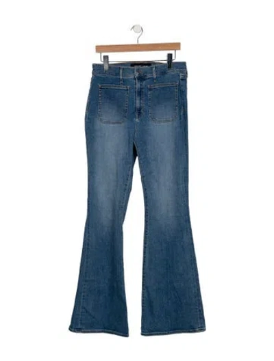 Pre-owned Veronica Beard High-rise Wide Leg Jeans In Blue