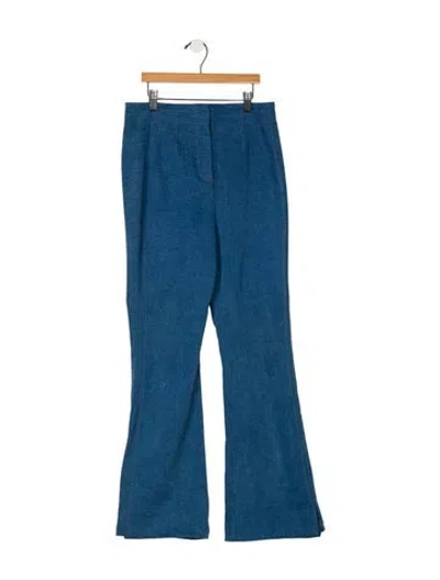Pre-owned Veronica Beard High-rise Wide Leg Jeans In Blue