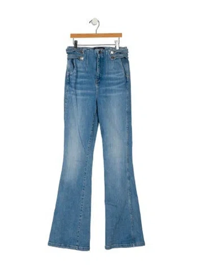 Pre-owned Veronica Beard High-rise Wide Leg Jeans In Blue