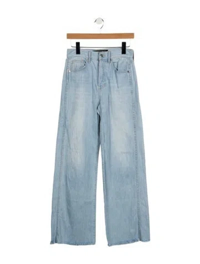 Pre-owned Veronica Beard High-rise Wide Leg Jeans In Blue