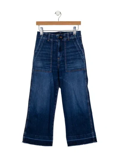 Pre-owned Veronica Beard High-rise Wide Leg Jeans In Blue