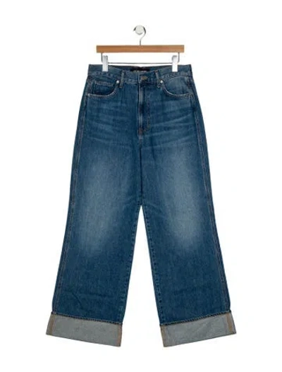 Pre-owned Veronica Beard High-rise Wide Leg Jeans In Blue