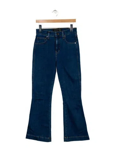 Pre-owned Veronica Beard High-rise Wide Leg Jeans In Blue