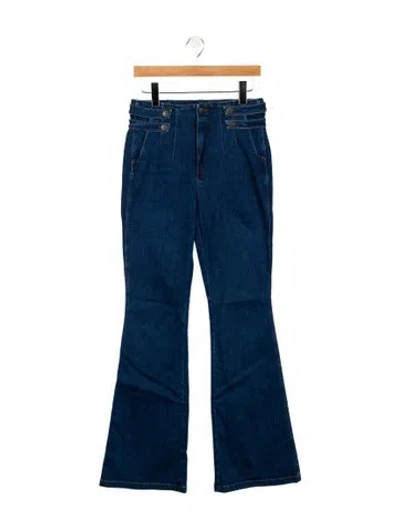 Pre-owned Veronica Beard High-rise Wide Leg Jeans In Blue