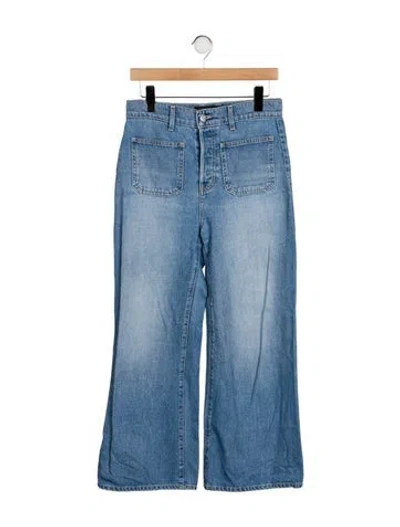 Pre-owned Veronica Beard High-rise Wide Leg Jeans In Blue