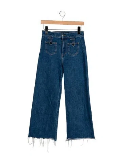 Pre-owned Veronica Beard High-rise Wide Leg Jeans In Blue