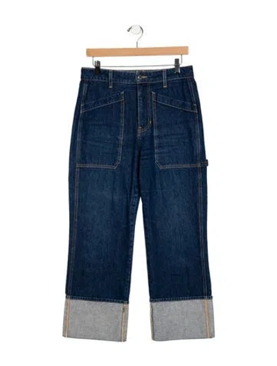 Pre-owned Veronica Beard High-rise Wide Leg Jeans In Blue