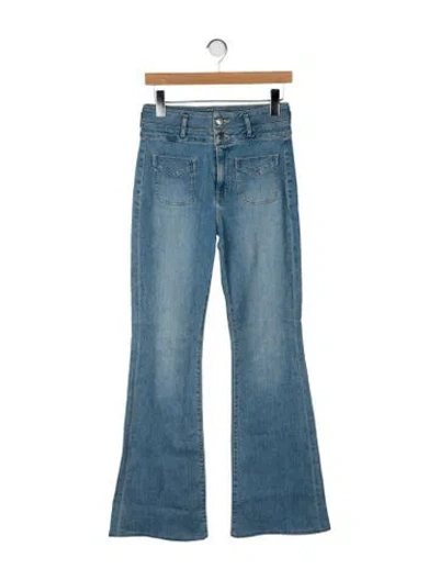 Pre-owned Veronica Beard High-rise Wide Leg Jeans In Blue